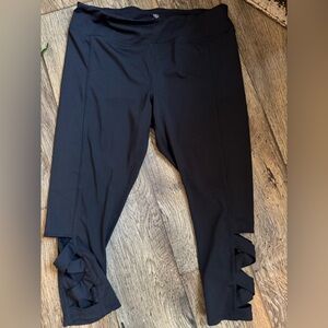 GAIAM Black Women's Pants with Tie Detail